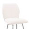 Armen Living Tandy White Faux Leather and Brushed Stainless Steel 30" Bar Stool LCTNBABSWH30 - alternate 9